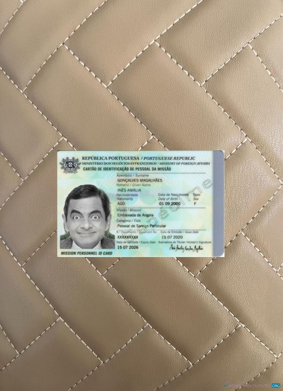 Download Portugal ID card 2020 present photolook front Photoshop template